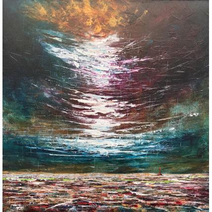 Peinture Paris Nocturne par Reymond Pierre | Tableau Figuratif Huile Paysages, Urbain