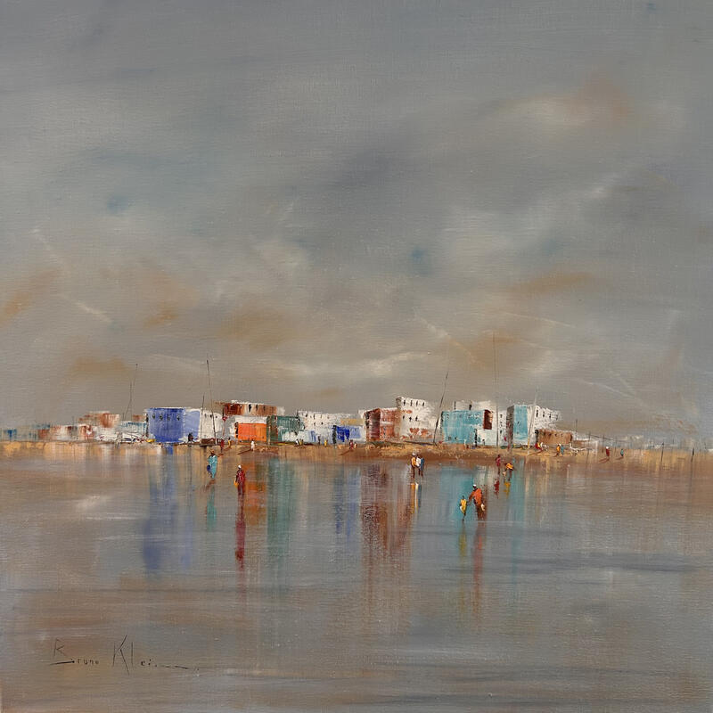 Painting Comme tous les jours by Klein Bruno | Painting Figurative Marine Oil