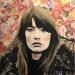 Peinture Françoise Hardy par G.C.Popartist | Tableau Pop-art Icones Pop Huile Collage