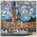 Peinture Grand Place de Lille par G.C.Popartist | Tableau Pop-art Paysages Urbain Acrylique Collage Encre Upcycling