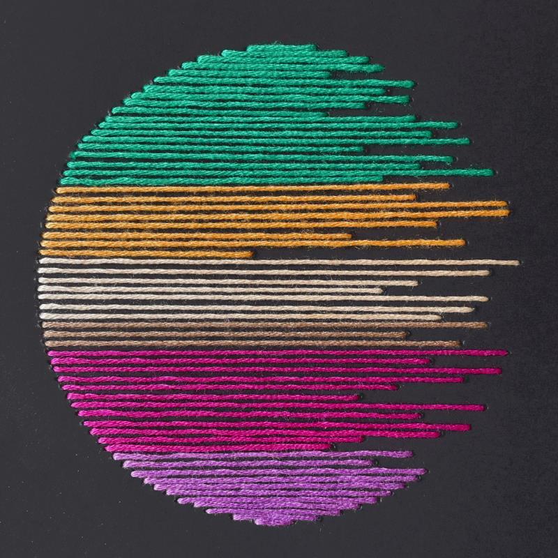 Gemälde Filichroma 54 von Pinsard Marine | Gemälde Materialismus Minimalistisch Textil