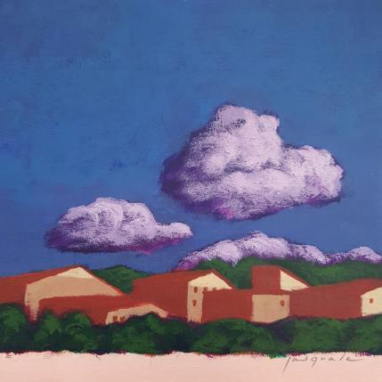 Painting De loin... by Pasquale | Painting Figurative Acrylic Architecture, Landscapes, Nature, Pop icons