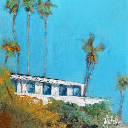 Peinture L'écrin de verdure par Autelin Florence | Tableau Figuratif Acrylique Nature, Paysages