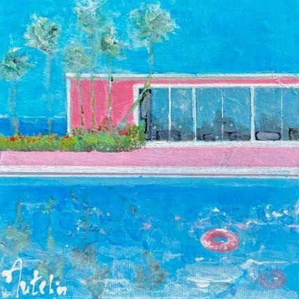 Painting Détente by Autelin Florence | Painting Figurative Acrylic Architecture, Landscapes