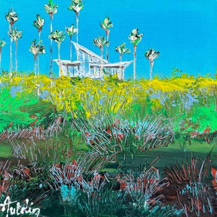 Gemälde La petite maison dans la prairie von Autelin Florence | Gemälde Figurativ Acryl Landschaften, Natur