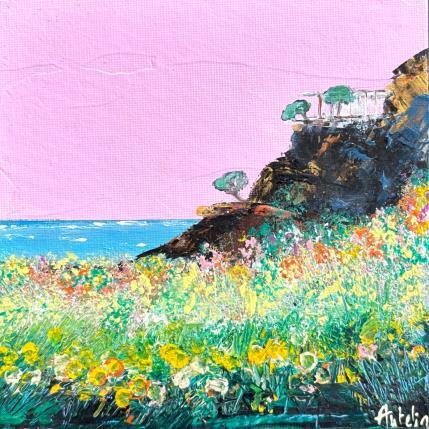 Peinture L'été par Autelin Florence | Tableau Figuratif Acrylique Marine, Nature, Paysages