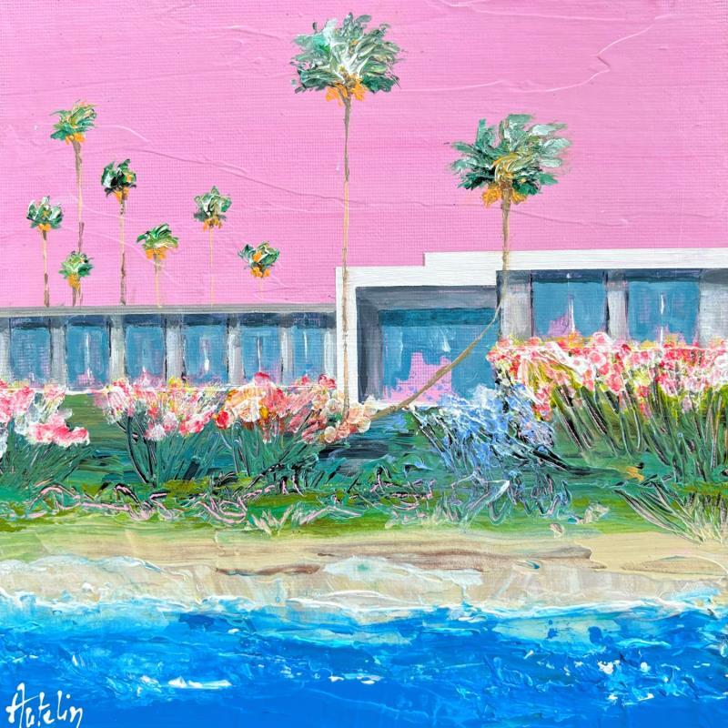 Painting Malibu by Autelin Florence | Painting Figurative Landscapes Nature Architecture Acrylic