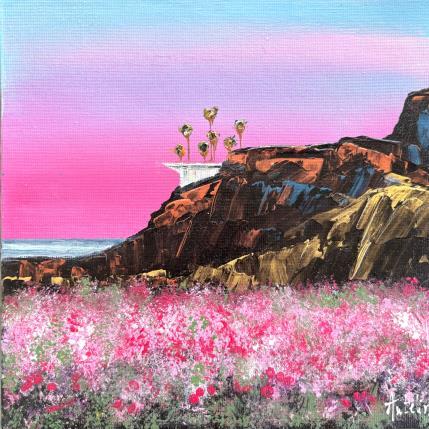 Painting Rosa Hills by Autelin Florence | Painting Figurative Acrylic Landscapes, Marine, Nature, Pop icons