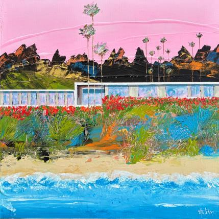 Gemälde Beverly Hills von Autelin Florence | Gemälde Figurativ Acryl Architektur, Landschaften, Natur