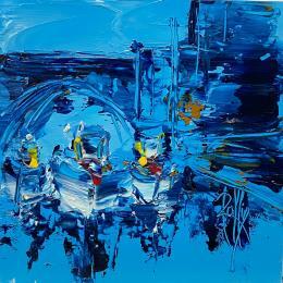 Painting Petit port by Raffin Christian | Painting Figurative Oil Marine