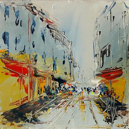 Peinture Rue étroite par Raffin Christian | Tableau Figuratif Huile Urbain