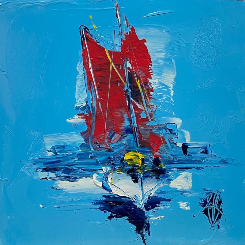 Pintura Au vent por Raffin Christian | Pintura Figurativo Marine Aceite