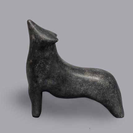 Sculpture Loup par Nathalie Roverato | Sculpture Figuratif Céramique Animaux