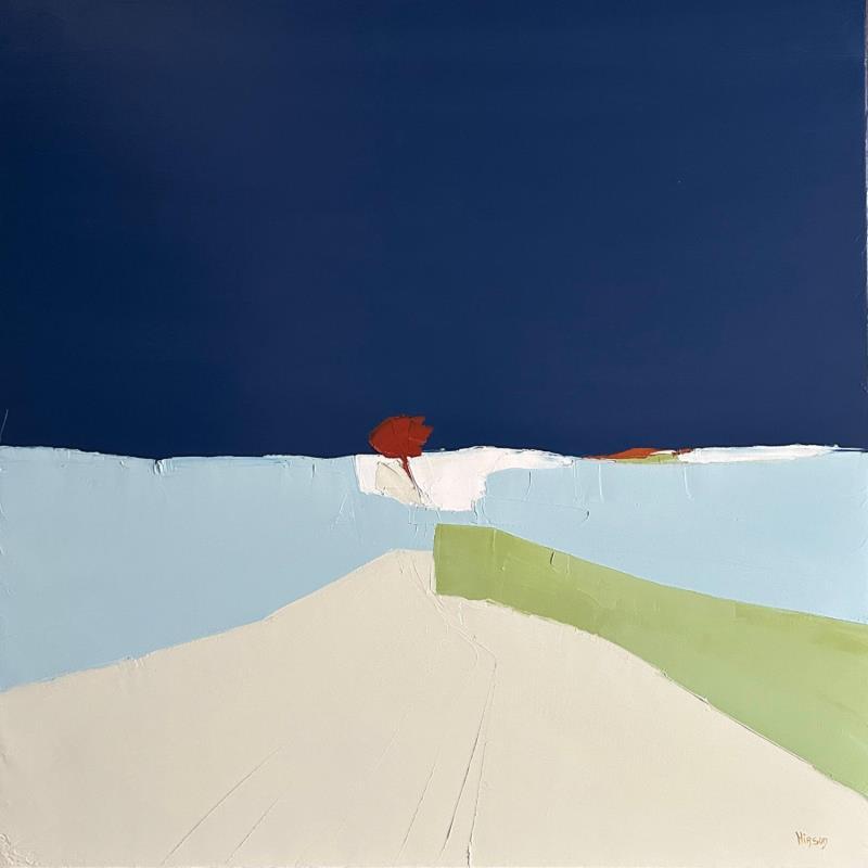 Peinture Just one par Hirson Sandrine  | Tableau Abstrait Paysages Nature Minimaliste Huile