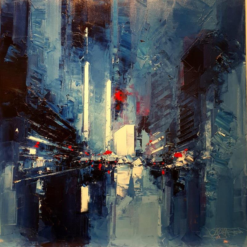 Peinture City Blues par Castan Daniel | Tableau Figuratif Huile