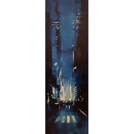 Peinture Ville bleue par Castan Daniel | Tableau Figuratif Huile