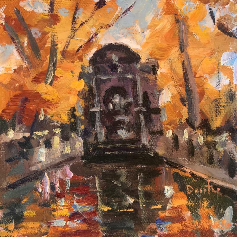 Painting La fontaine Medici en automne  by Dontu Grigore | Painting Figurative Urban Oil