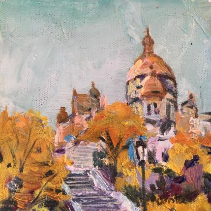 Painting La basilique Sacré-Cœur à Paris  by Dontu Grigore | Painting Figurative Oil Urban