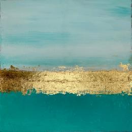 Peinture Summer day par Dravet Brigitte | Tableau Abstrait Acrylique Minimaliste