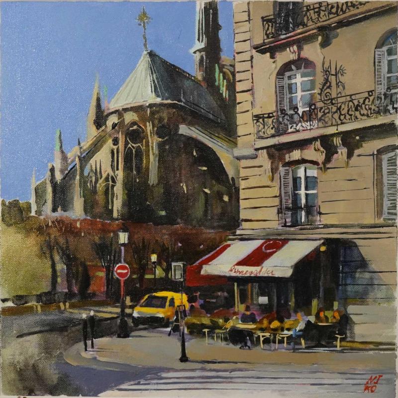 Painting Cathédrale Notre-Dame de Paris by Niko Marina  | Painting Figurative Urban Oil