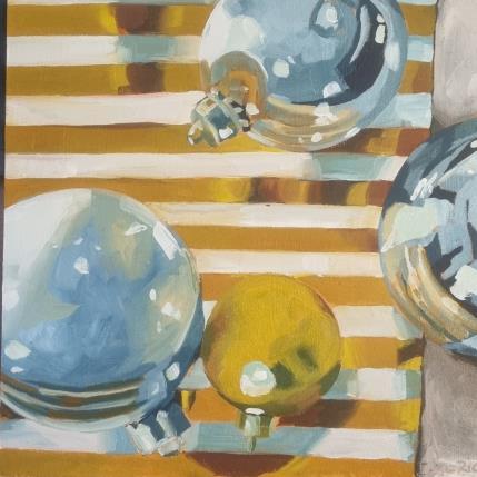 Peinture Silver and gold par Ulrich Julia | Tableau Figuratif Bois, Huile
