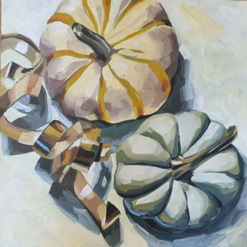 Painting Teddis pumpkins by Ulrich Julia | Painting Figurative Wood Oil