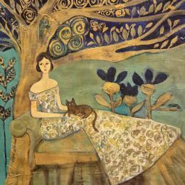 Painting Starry sky by Sundblad Silvina | Painting Figurative Acrylic, Pastel