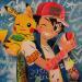 Painting Pika Sacha by Lemoine Mael | Painting Pop-art Pop icons Graffiti Acrylic