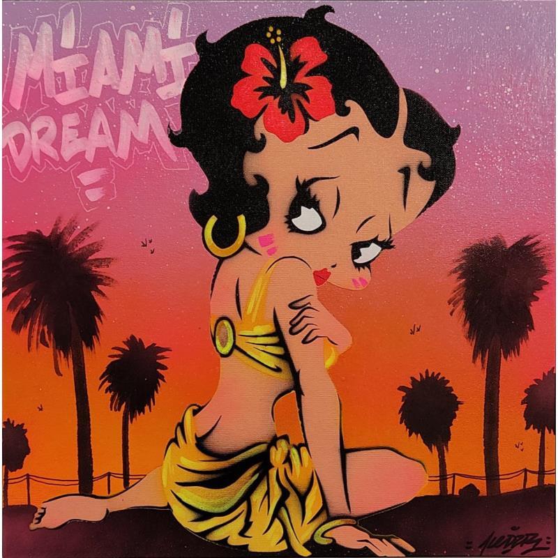 Pintura Betty summer por Lemoine Mael | Pintura Pop art Iconos pop Graffiti Acrílico