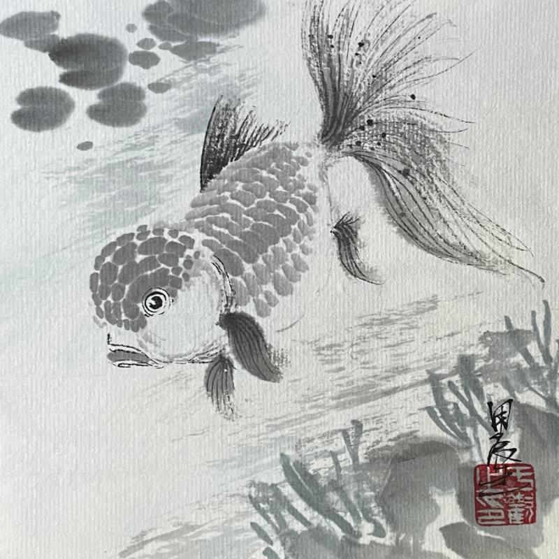 Peinture Fish par Yu Huan Huan | Tableau Figuratif Animaux Encre