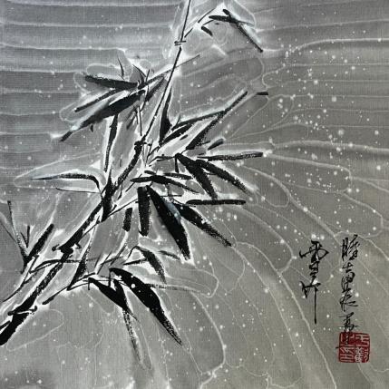 Painting Snow bamboo by Yu Huan Huan | Painting Figurative Ink Nature, Pop icons