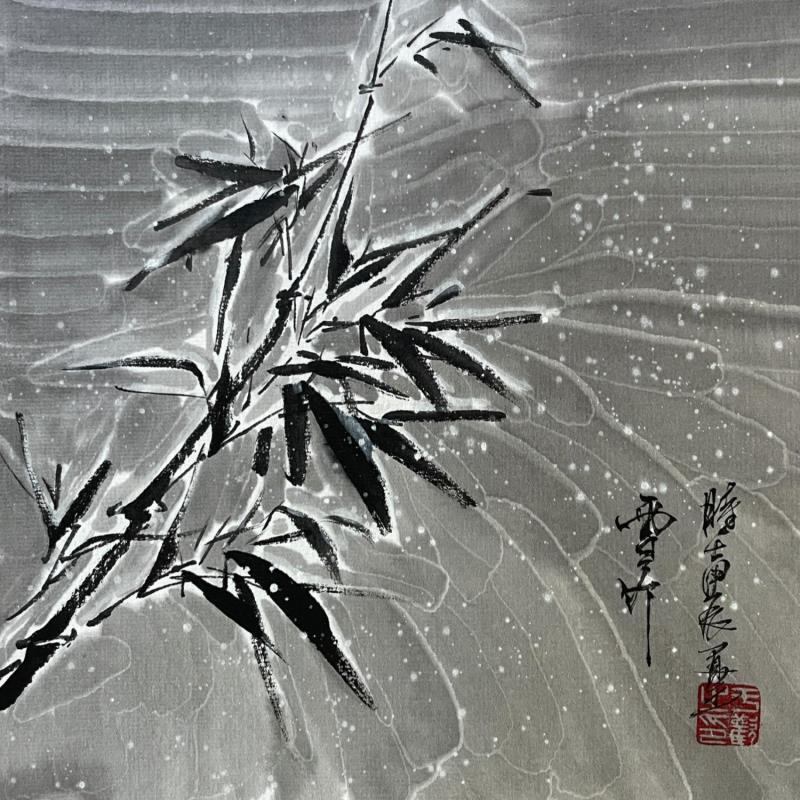 Painting Snow bamboo by Yu Huan Huan | Painting Figurative Nature Ink