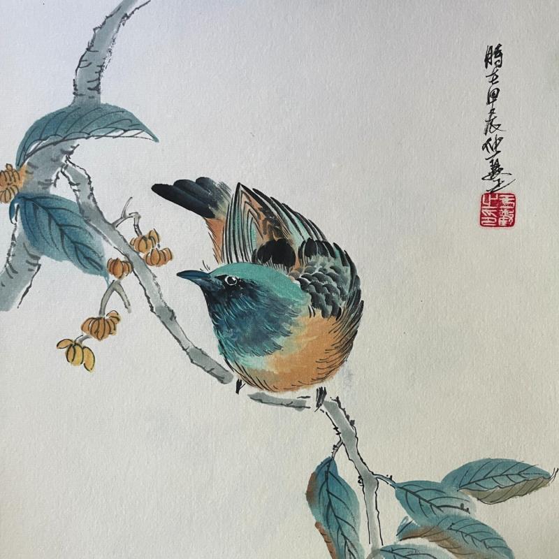Painting Bird by Yu Huan Huan | Painting Figurative Animals Ink