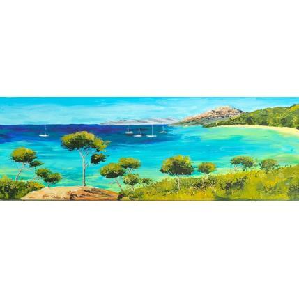 Painting Panorama méditerranéen by Rey Ewa | Painting Figurative Acrylic Landscapes