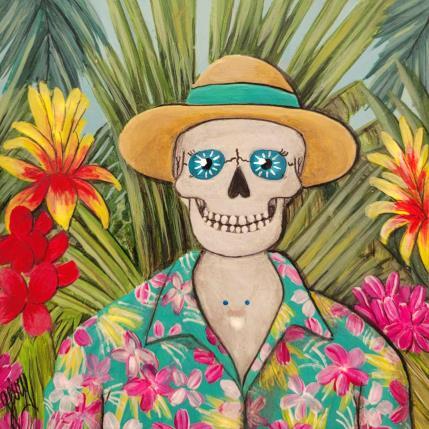 Peinture Détente par Geiry | Tableau Matiérisme Acrylique, Pigments, Poudre de marbre, Résine Portraits