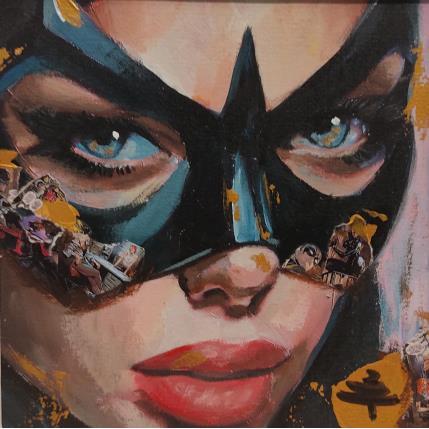 Peinture Cat par Caizergues Noël  | Tableau Pop-art Acrylique, Collage Icones Pop, Portraits