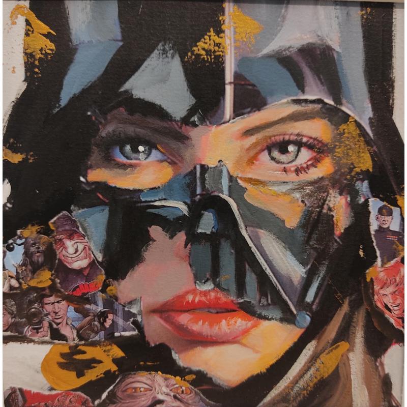 Painting Dark girl by Caizergues Noël  | Painting Pop-art Portrait Pop icons Acrylic Gluing