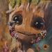 Painting Baby Groot by Caizergues Noël  | Painting Pop-art Pop icons Acrylic Gluing