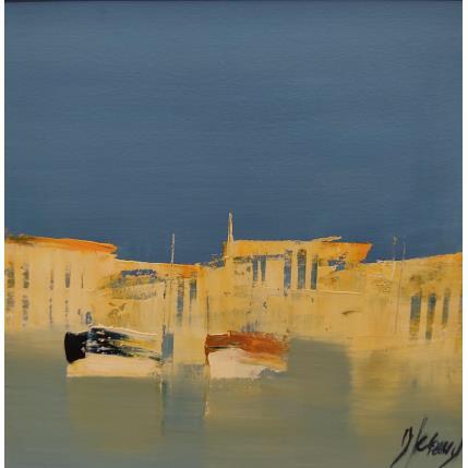 Painting la barque jaune by Héraud Alain | Painting Figurative Oil Landscapes, Marine, Pop icons