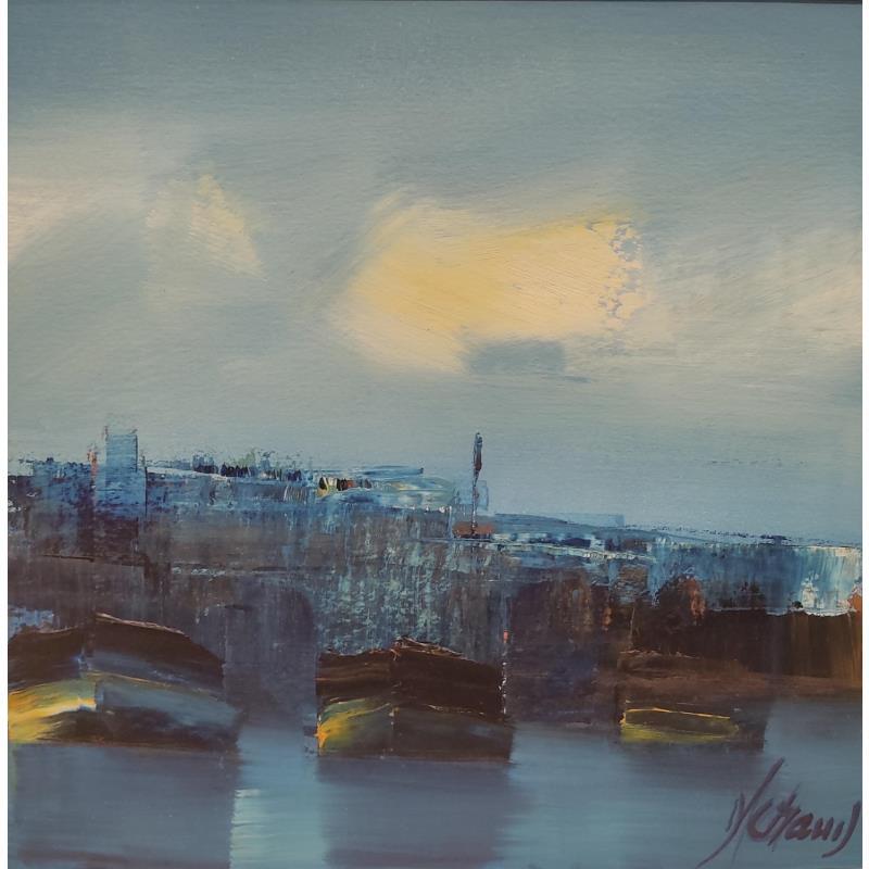 Painting les 3 barques by Héraud Alain | Painting Figurative Landscapes Marine Oil