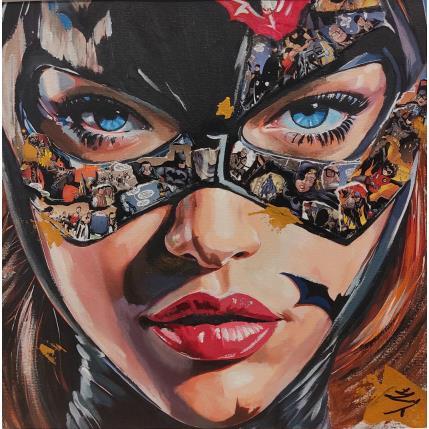 Peinture Bat Girl 1 par Caizergues Noël  | Tableau Pop-art Acrylique, Collage Icones Pop