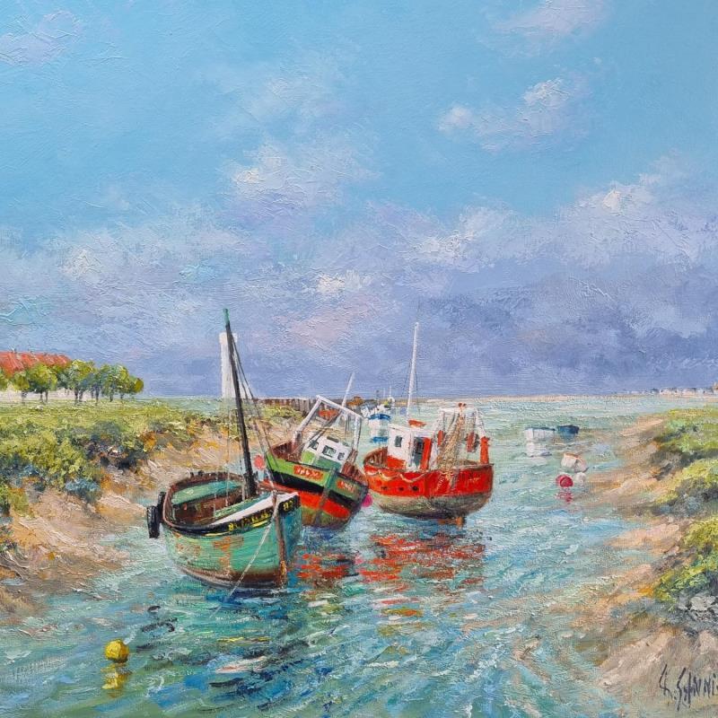 Painting Le Hourdel by Sannier Daniel | Painting Impressionism Landscapes Oil