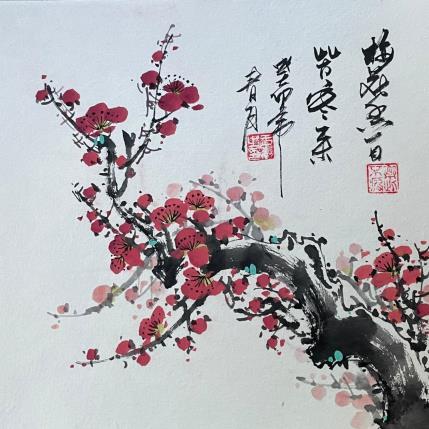 Painting Cherry blossom II by Yu Huan Huan | Painting Figurative Ink Nature