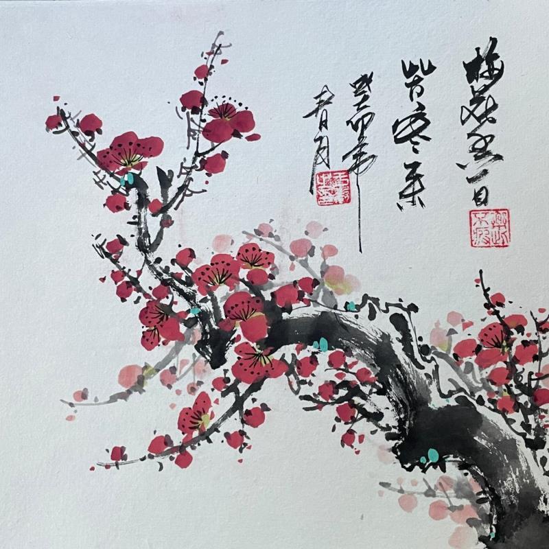 Painting Cherry blossom II by Yu Huan Huan | Painting Figurative Nature Ink