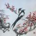 Painting Birds by Yu Huan Huan | Painting Figurative Nature Animals Ink