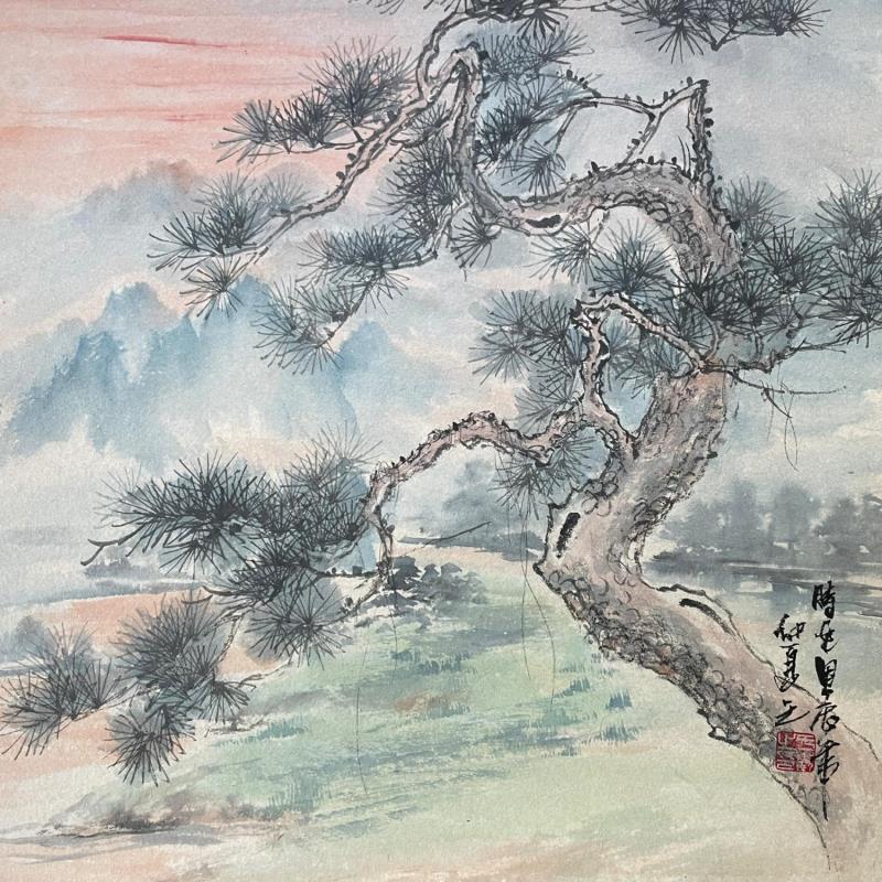 Painting Pine II by Yu Huan Huan | Painting Figurative Landscapes Nature Ink