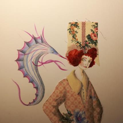 Painting Suggerimenti su un ombretto marrone by Nai | Painting Surrealism Acrylic, Gluing Animals, Marine, Nature, Pop icons