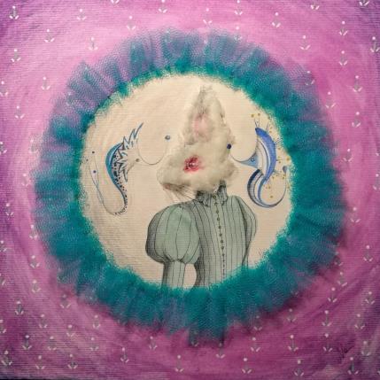 Painting La bianconiglia e i consiglieri by Nai | Painting Surrealism Acrylic, Gluing Animals, Life style, Nature