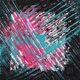 Peinture Pondichéry  par Bauquel Véronique | Tableau Abstrait Acrylique, Feuille d'argent, Résine Minimaliste