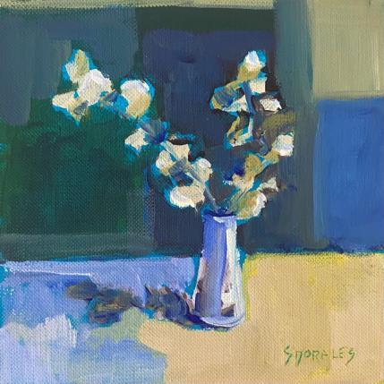 Painting Bouquet moderne 2 by Morales Géraldine | Painting Figurative Acrylic Still-life